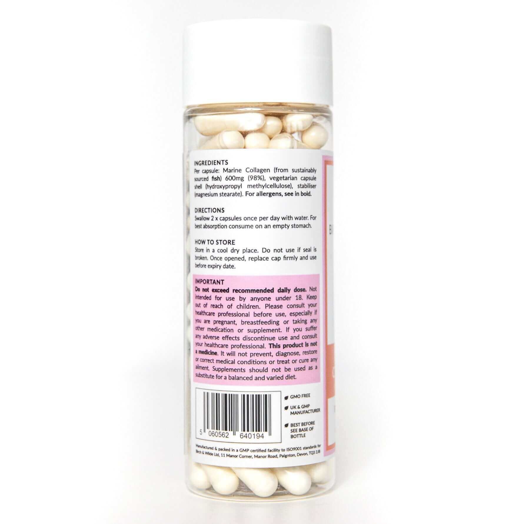 Marine Collagen Capsules x 90 | 1200mg Daily Dose