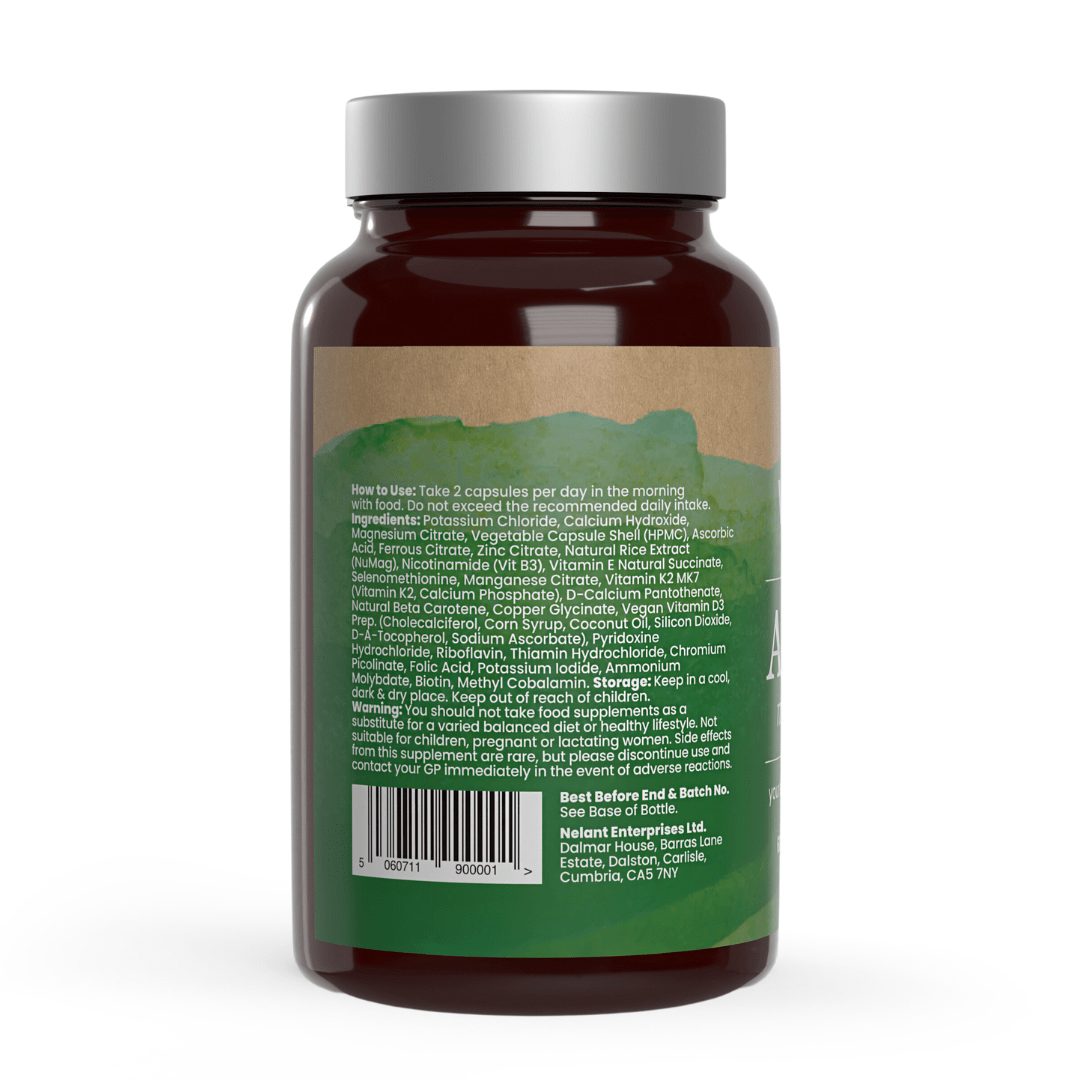 Ethical UK Vegan Multivitamin Supplement NOW IN Recycled Glass Jars