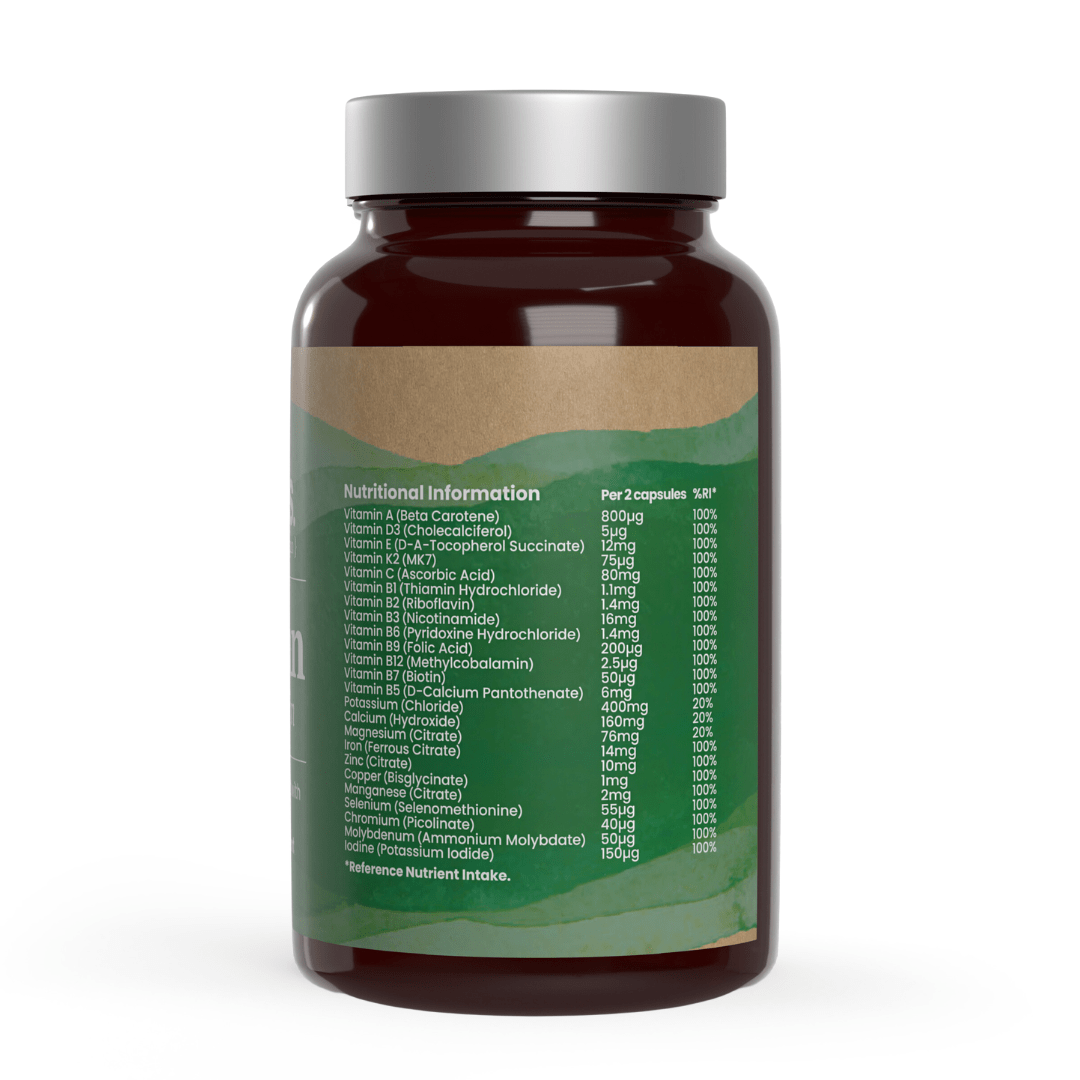 Ethical UK Vegan Multivitamin Supplement NOW IN Recycled Glass Jars